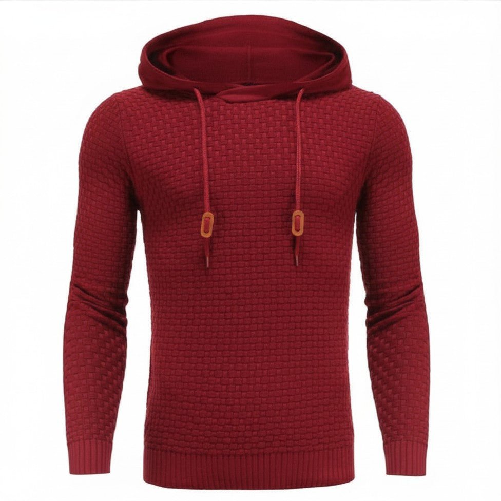 The Southern Atelier - Obsidian Tailored - Fit Hoodie in Waffle - Textured Stretch Fabric for Comfortable Everyday Wear - The Southern AtelierSKU_1778870033923_232