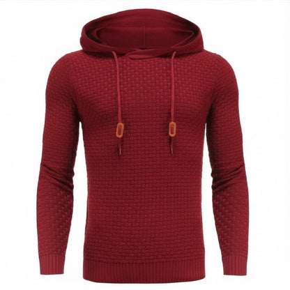 The Southern Atelier - Obsidian Tailored - Fit Hoodie in Waffle - Textured Stretch Fabric for Comfortable Everyday Wear - The Southern AtelierSKU_1778870033923_232