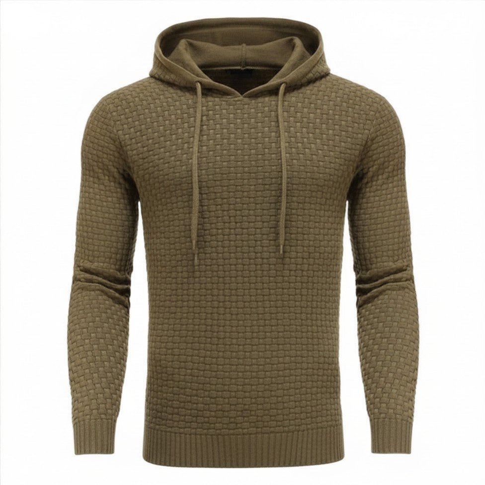 The Southern Atelier - Obsidian Tailored - Fit Hoodie in Waffle - Textured Stretch Fabric for Comfortable Everyday Wear - The Southern AtelierSKU_1778870033923_232