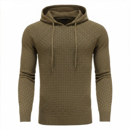 The Southern Atelier - Obsidian Tailored - Fit Hoodie in Waffle - Textured Stretch Fabric for Comfortable Everyday Wear - The Southern AtelierSKU_1778870033923_232