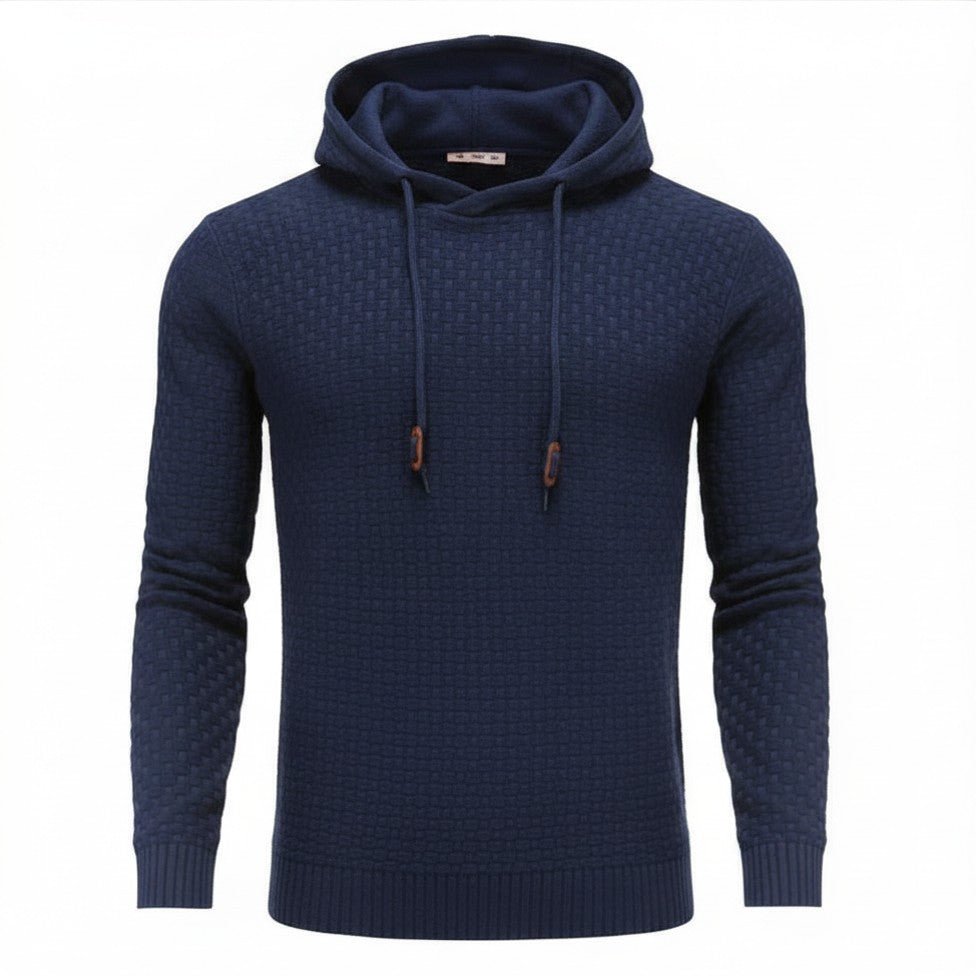 The Southern Atelier - Obsidian Tailored - Fit Hoodie in Waffle - Textured Stretch Fabric for Comfortable Everyday Wear - The Southern AtelierSKU_1778870033923_232