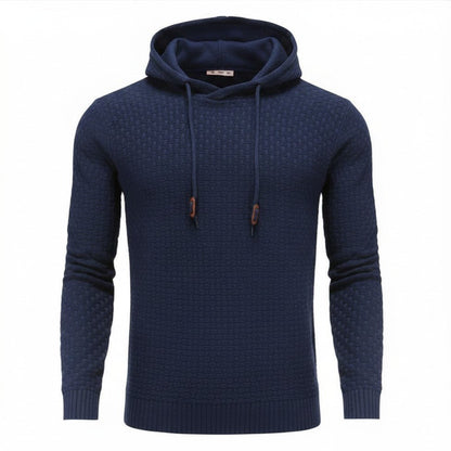 The Southern Atelier - Obsidian Tailored - Fit Hoodie in Waffle - Textured Stretch Fabric for Comfortable Everyday Wear - The Southern AtelierSKU_1778870033923_232