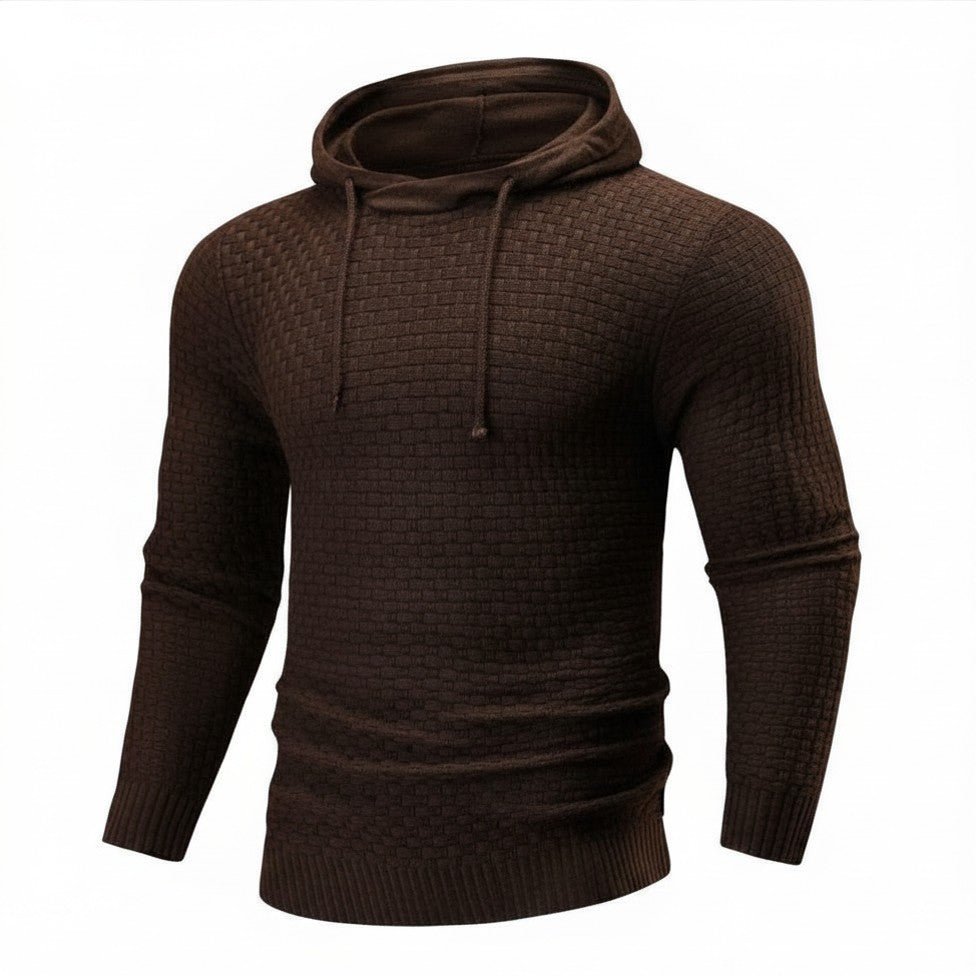 The Southern Atelier - Obsidian Tailored - Fit Hoodie in Waffle - Textured Stretch Fabric for Comfortable Everyday Wear - The Southern AtelierSKU_1778870033923_232