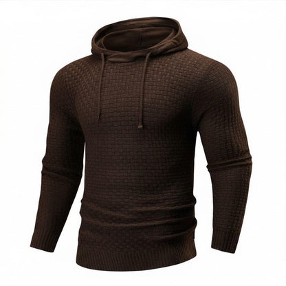 The Southern Atelier - Obsidian Tailored - Fit Hoodie in Waffle - Textured Stretch Fabric for Comfortable Everyday Wear - The Southern AtelierSKU_1778870033923_232