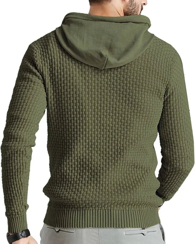 The Southern Atelier - Obsidian Tailored - Fit Hoodie in Waffle - Textured Stretch Fabric for Comfortable Everyday Wear - The Southern AtelierSKU_1778870033923_4