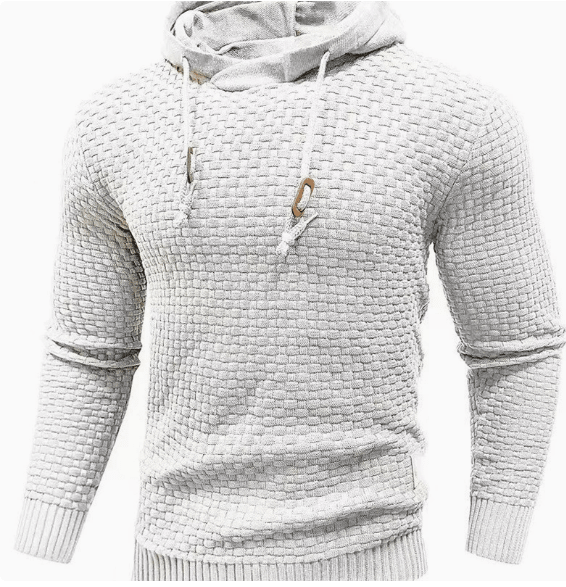 The Southern Atelier - Obsidian Tailored-Fit Hoodie in Waffle-Textured Stretch Fabric for Comfortable Everyday Wear - The Southern AtelierSKU_1778870033923_4