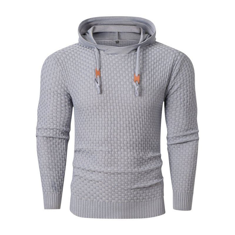 The Southern Atelier - Obsidian Tailored - Fit Hoodie in Waffle - Textured Stretch Fabric for Comfortable Everyday Wear - The Southern AtelierSKU_1778870033923_716