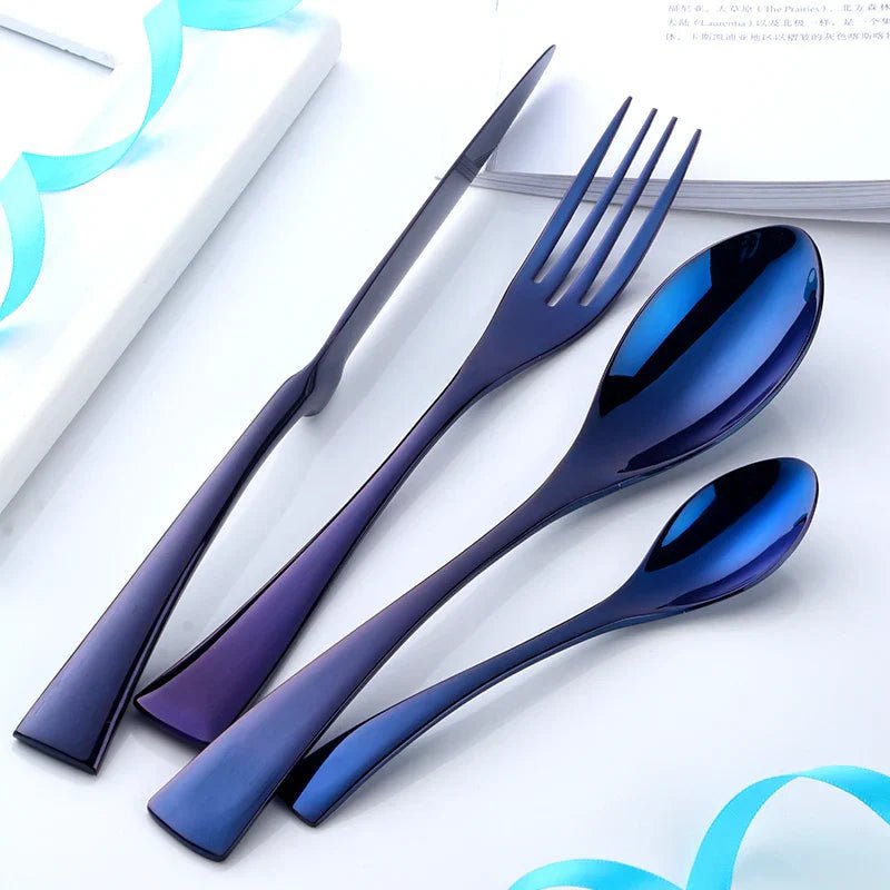 The Southern Atelier – Oceano Luxury Stainless - Steel Cutlery Set with Ocean - Blue Accents - The Southern AtelierSKU_1758918610770_407