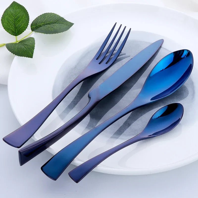 The Southern Atelier – Oceano Luxury Stainless - Steel Cutlery Set with Ocean - Blue Accents - The Southern AtelierSKU_1758918610770_407