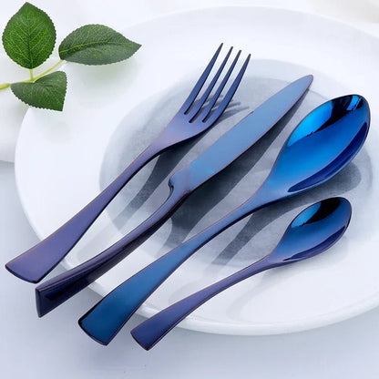 The Southern Atelier – Oceano Luxury Stainless - Steel Cutlery Set with Ocean - Blue Accents - The Southern AtelierSKU_1758918610770_407
