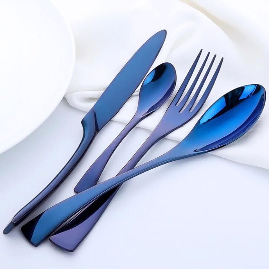 The Southern Atelier – Oceano Luxury Stainless - Steel Cutlery Set with Ocean - Blue Accents - The Southern AtelierSKU_1758918610770_407