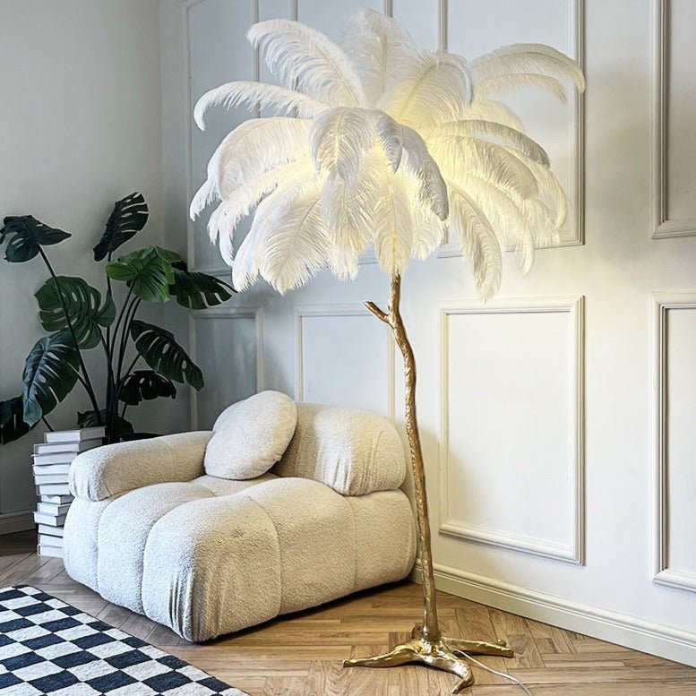 The Southern Atelier – Ostrich Feather Floor Lamp - The Southern AtelierSKU_1754143559503_313