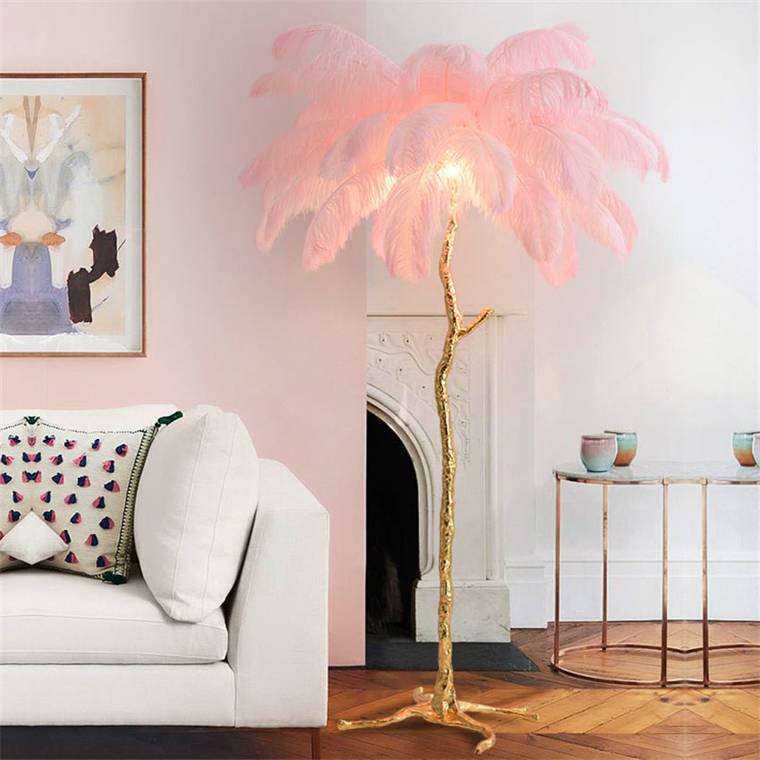 The Southern Atelier – Ostrich Feather Floor Lamp - The Southern AtelierSKU_1754143559503_313