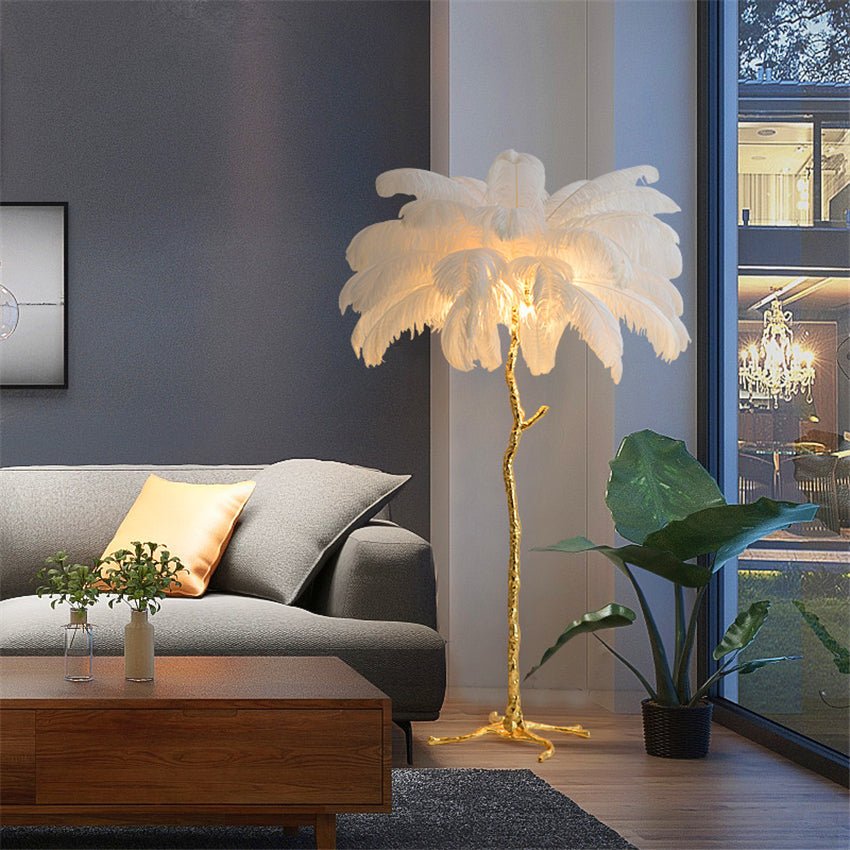 The Southern Atelier – Ostrich Feather Floor Lamp - The Southern AtelierSKU_1754143559503_688