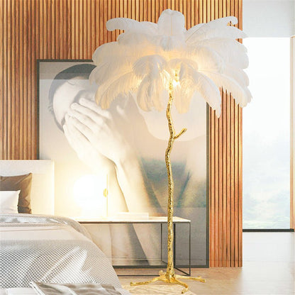 The Southern Atelier – Ostrich Feather Floor Lamp - The Southern AtelierSKU_1754143559503_688