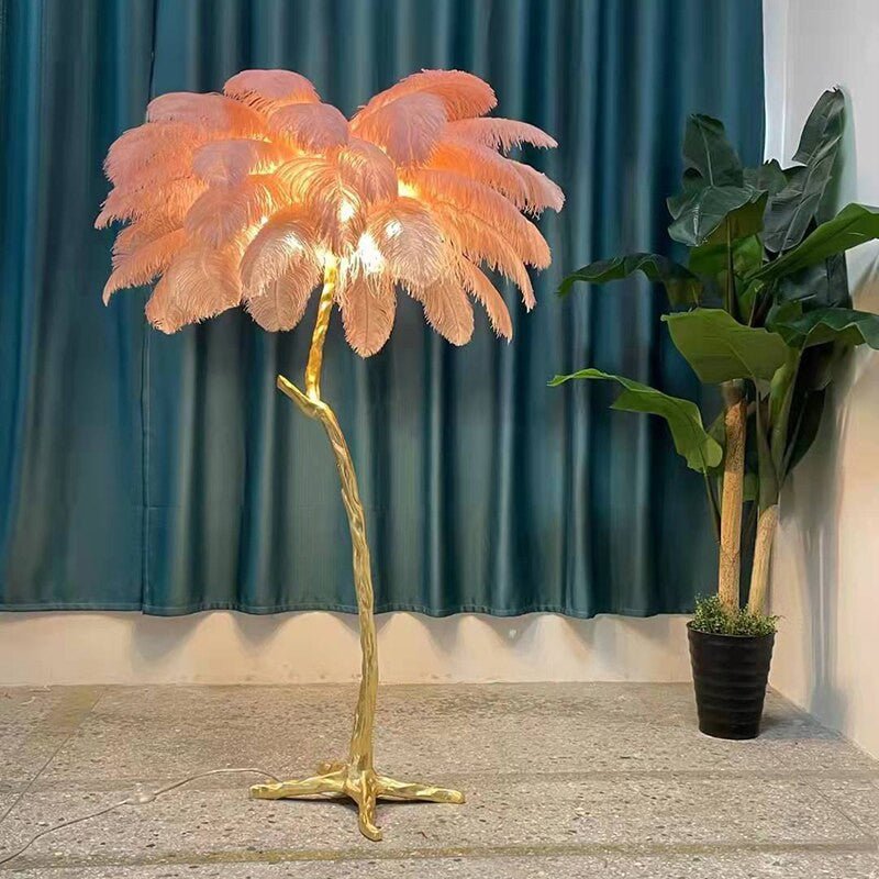 The Southern Atelier – Ostrich Feather Floor Lamp - The Southern AtelierSKU_1754143559503_688