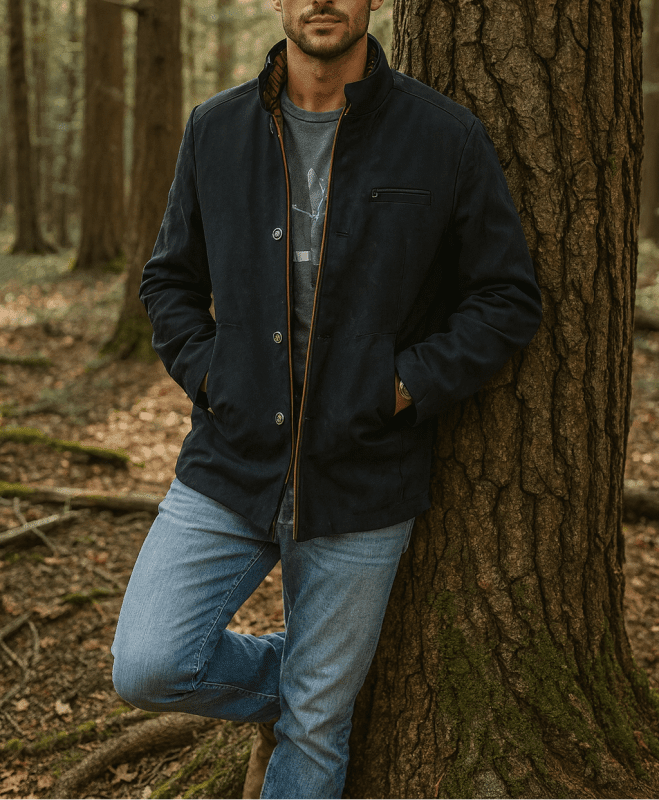The Southern Atelier - Persian Wool - Blend Pea Coat with Detachable Zip Collar for Evenings and Events - The Southern AtelierSKU_1778870254536_914