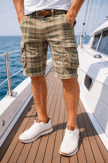 The Southern Atelier - Petani Relaxed Fit Cargo Shorts in Durable Cotton-Blend for Travel and Everyday Wear - The Southern AtelierSKU_1784316802355_119