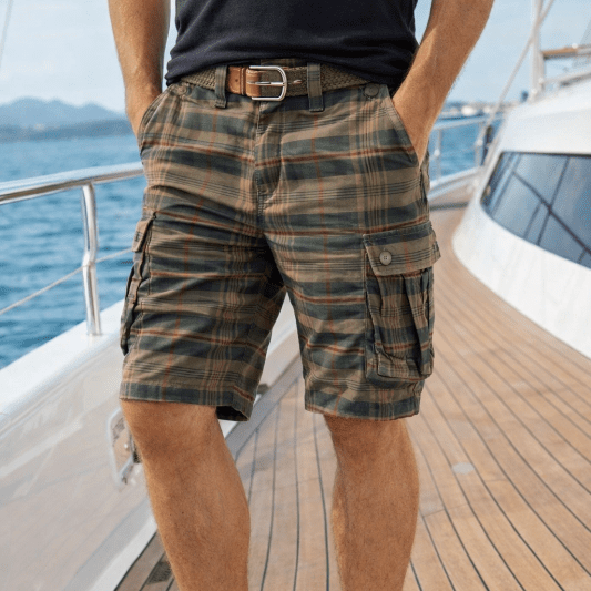 The Southern Atelier - Petani Relaxed Fit Cargo Shorts in Durable Cotton-Blend for Travel and Everyday Wear - The Southern AtelierSKU_1784316802355_119
