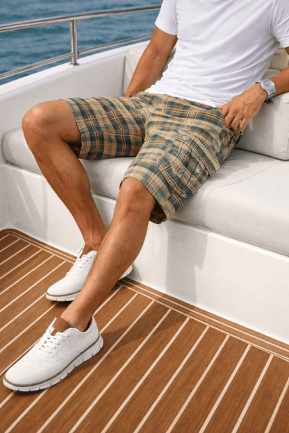 The Southern Atelier - Petani Relaxed Fit Cargo Shorts in Durable Cotton-Blend for Travel and Everyday Wear - The Southern AtelierSKU_1784316802355_119