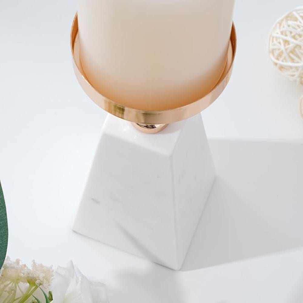 The Southern Atelier – Pyramid Gold Marble Holder - The Southern AtelierSKU_1755202250394_657