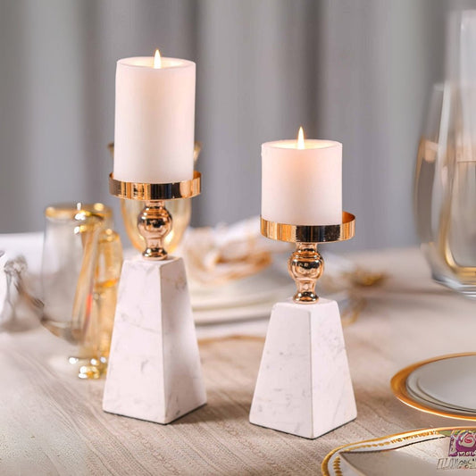 The Southern Atelier – Pyramid Gold Marble Holder - The Southern AtelierSKU_1755202250394_657