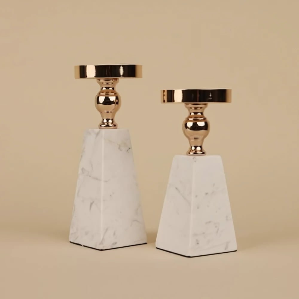The Southern Atelier – Pyramid Gold Marble Holder - The Southern AtelierSKU_1755202250394_657