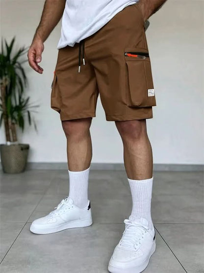 The Southern Atelier - Rekon Cargo Shorts in Quick-Dry Stretch Fabric with Zip Pockets for Travel - The Southern AtelierSKU_1784316609680_796