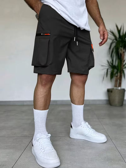 The Southern Atelier - Rekon Cargo Shorts in Quick-Dry Stretch Fabric with Zip Pockets for Travel - The Southern AtelierSKU_1784316609680_854