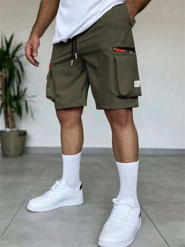 The Southern Atelier - Rekon Cargo Shorts in Quick-Dry Stretch Fabric with Zip Pockets for Travel - The Southern AtelierSKU_1784316609680_973