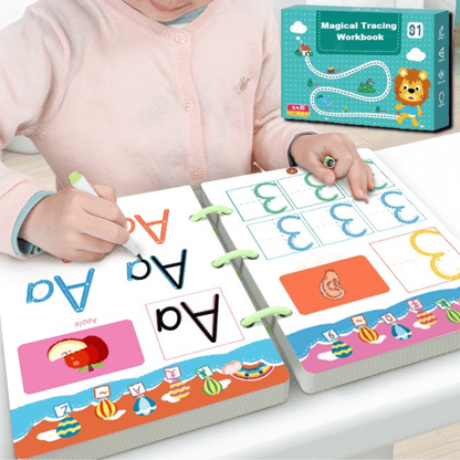 The Southern Atelier - Reusable Handwriting Workbook Set with Erasable Markers for Letter and Number Tracing - The Southern AtelierSKU_1786566318296_615