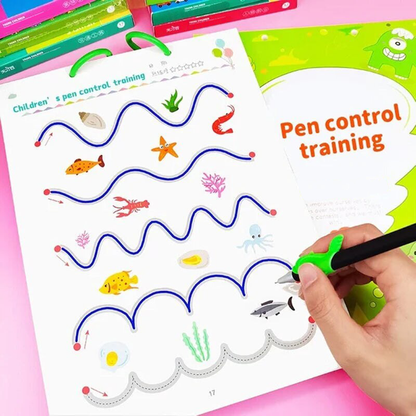 The Southern Atelier - Reusable Handwriting Workbook Set with Erasable Markers for Letter and Number Tracing - The Southern AtelierSKU_1786566318296_615