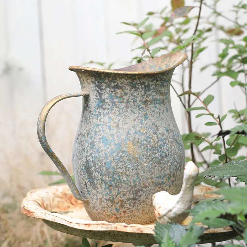 The Southern Atelier – Rustic Galvanised Flower Vase for a Chic and Cosy Atmosphere - The Southern AtelierSKU_1775450019046_816