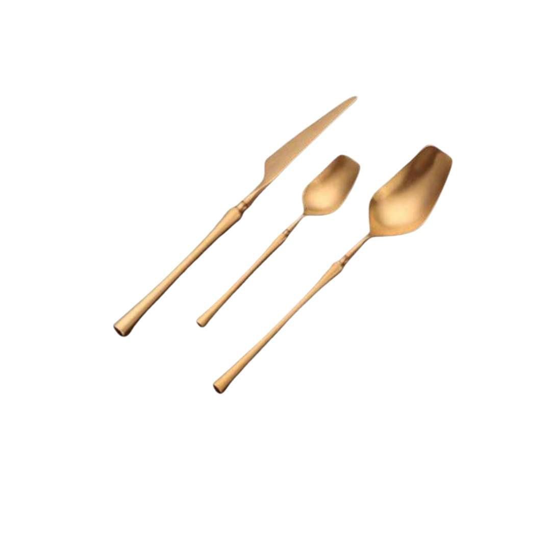 The Southern Atelier – Satin Gold Cutlery Set - The Southern AtelierSKU_1762349632577_89