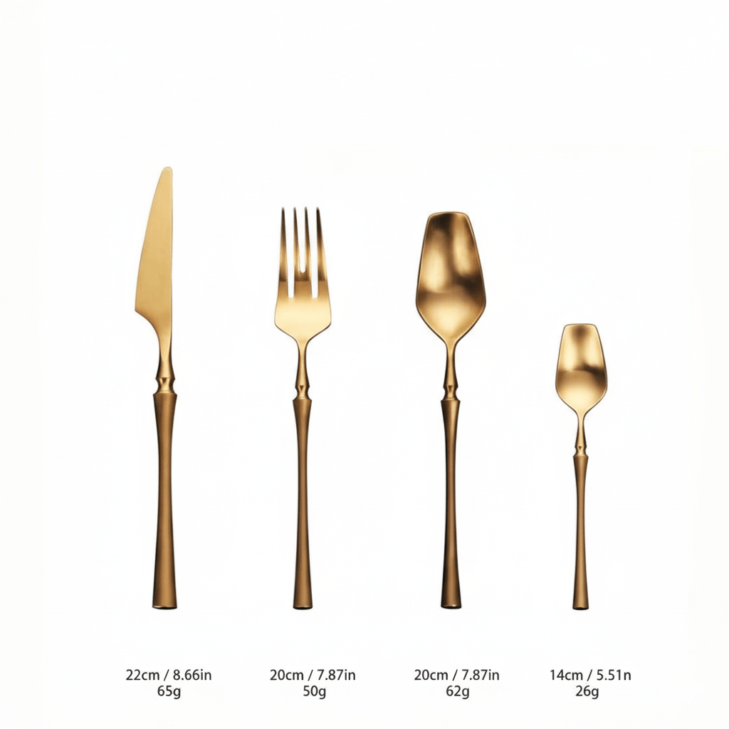 The Southern Atelier – Satin Gold Cutlery Set - The Southern AtelierSKU_1762349632577_89