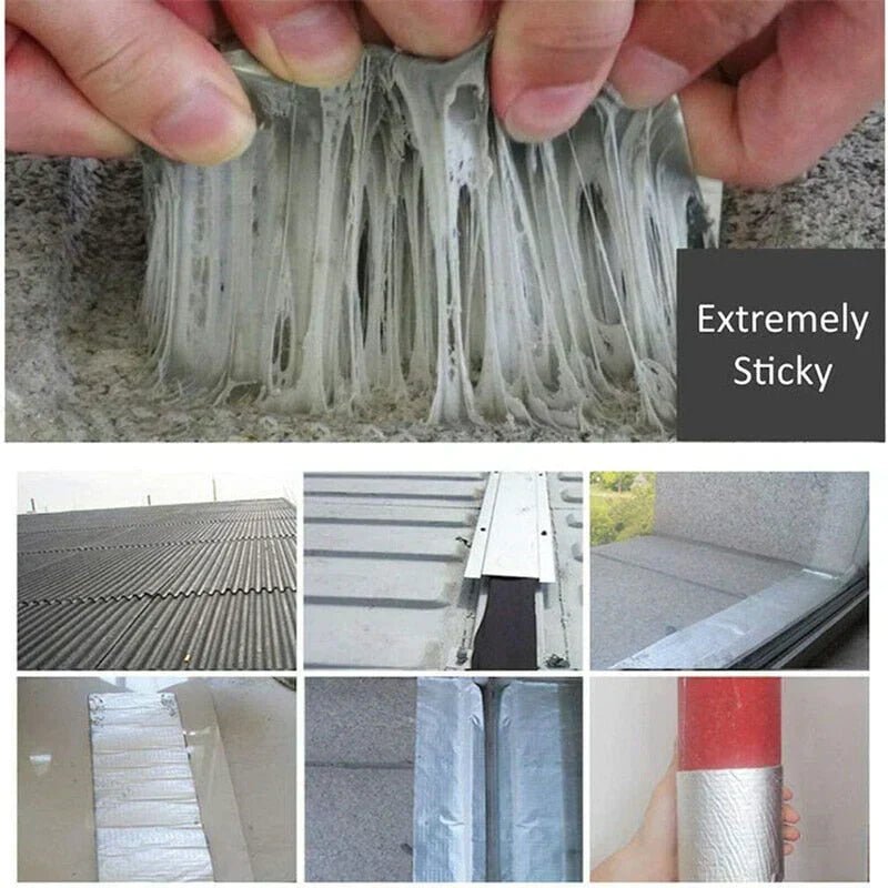 The Southern Atelier - Self-Adhesive Waterproof Repair Tape in 50 mm Black Rubber for Leak Repairs on Pipes and Roofs - The Southern AtelierSKU_1786566471513_493
