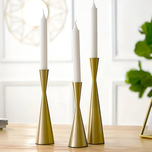 The Southern Atelier – Sleek Nordic Brass Candlesticks - The Southern AtelierSKU_1755202277118_237