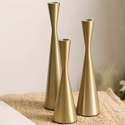 The Southern Atelier – Sleek Nordic Brass Candlesticks - The Southern AtelierSKU_1755202277118_237