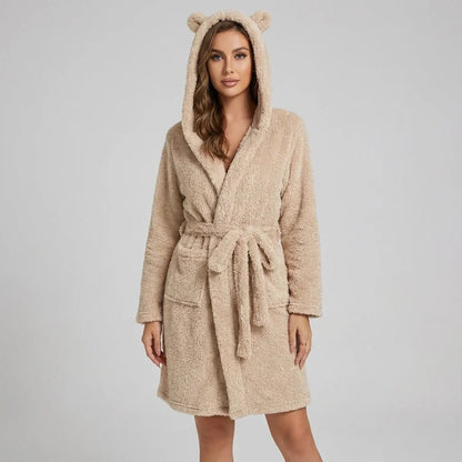 The Southern Atelier – Soft Velvet Hooded Robe in Serene Grey for Modern Interiors - The Southern AtelierSKU_1775909228958_553