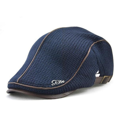 The Southern Atelier - Sorrento Flat Cap in Viscose-Wool Blend with Adjustable Brass Buckle for a Secure, Comfortable Fit - The Southern AtelierSKU_1778870037415_499