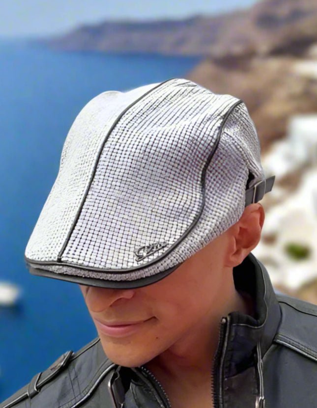 The Southern Atelier - Sorrento Flat Cap in Viscose-Wool Blend with Adjustable Brass Buckle for a Secure, Comfortable Fit - The Southern AtelierSKU_1778870037415_872
