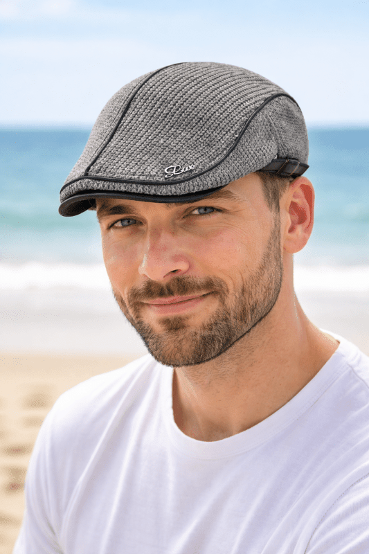 The Southern Atelier - Sorrento Flat Cap in Viscose-Wool Blend with Adjustable Brass Buckle for a Secure, Comfortable Fit - The Southern AtelierSKU_1778870037415_872