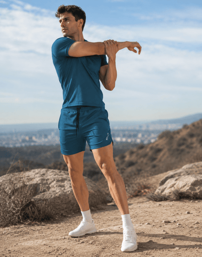 The Southern Atelier - Sparton Elite Shorts in Quick-Dry Four-Way Stretch with Zip Pockets for Gym and Running - The Southern AtelierSKU_1784316614227_531