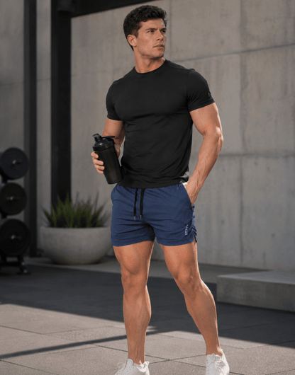 The Southern Atelier - Sparton Elite Shorts in Quick-Dry Four-Way Stretch with Zip Pockets for Gym and Running - The Southern AtelierSKU_1784316614227_531