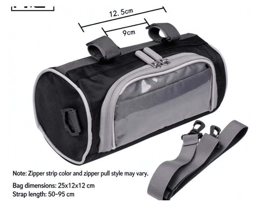 The Southern Atelier - Speedy Bike Bag in Waterproof Fabric with Touchscreen Window for On-Bike Navigation - The Southern AtelierSKU_1786566227644_876