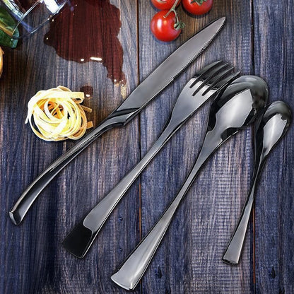 The Southern Atelier - Stylish Black Steel Cutlery Set - The Southern AtelierSKU_1762349726959_349