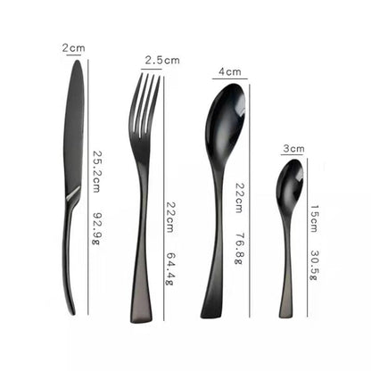 The Southern Atelier - Stylish Black Steel Cutlery Set - The Southern AtelierSKU_1762349726959_349