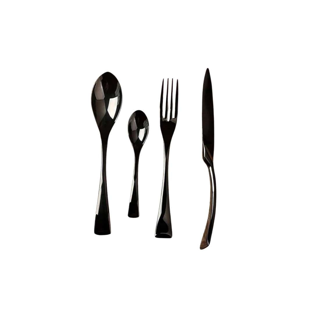 The Southern Atelier - Stylish Black Steel Cutlery Set - The Southern AtelierSKU_1762349726959_349