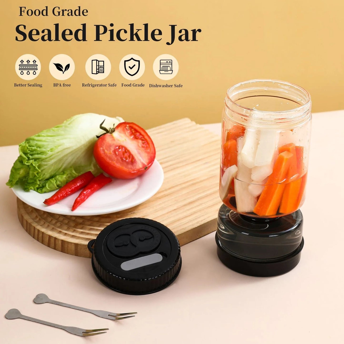 The Southern Atelier – Stylish Glass Pickle Jar with Functional Elegance for Modern Interiors - The Southern AtelierSKU_1775909317241_102