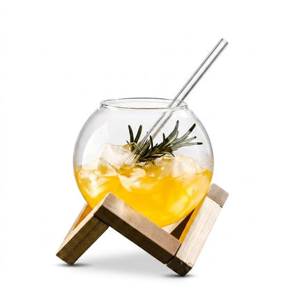 The Southern Atelier – Stylish Glass Sphere with Wooden Base for Contemporary Elegance - The Southern AtelierSKU_1775450191178_319